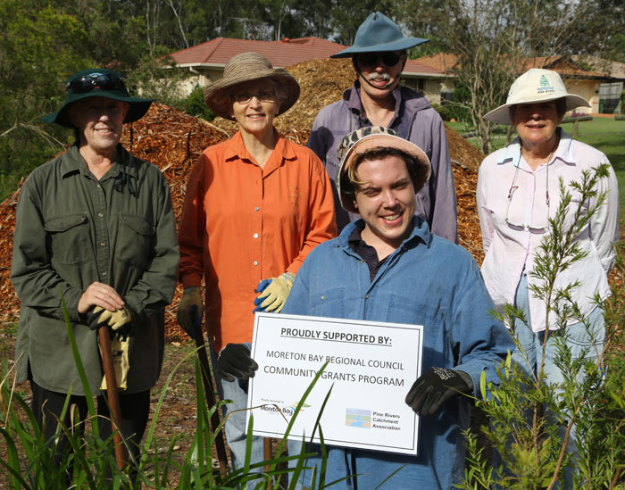 Some of the Dawn Road Reserve Bushcare group whose new revegetation project has been funded by the Moreton Bay Regional Council's Community Grants Program.